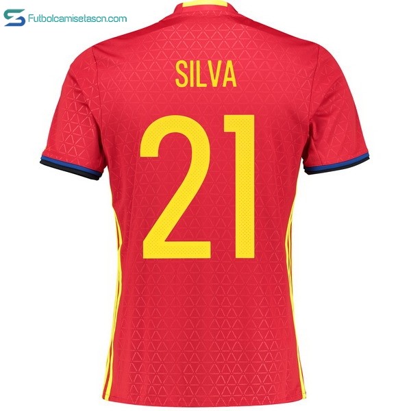 Camiseta España 1ª Silva 2016
